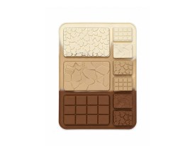 Molde silicona 6 chocolates mini y 3 medianos 